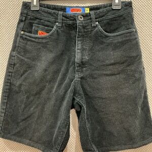 Empyre Size 28 Loose Relax Fit Corduroy SK8 Baggy Shorts Skater Y2K Black